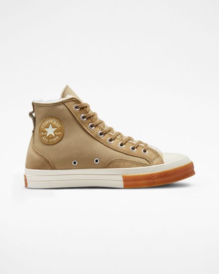 Women's Converse Chuck 70 Lined Colorblock High Top Shoes Khaki | AU 4C5E9C